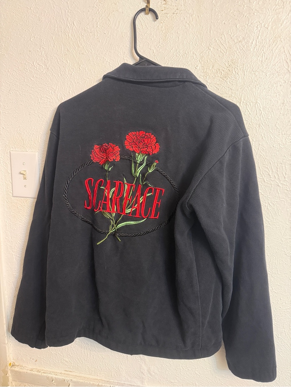 Vintage Scarface Embroidered Black Men's Jacket - Picture 7 of 7